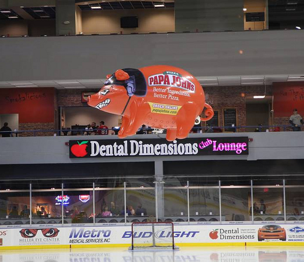 Do you want to fly a glowing pig around a rink? We can do that.